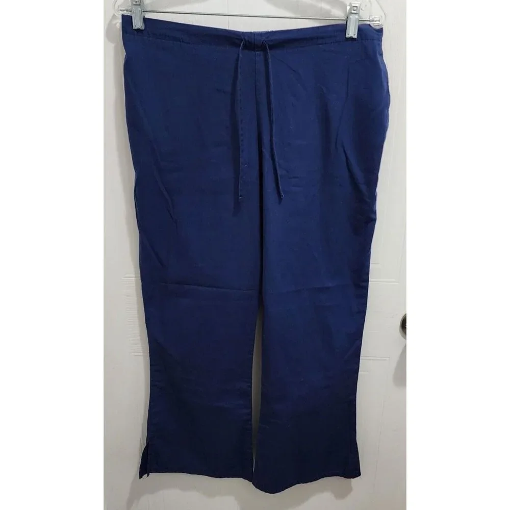 x2 Cherokee Workwear Pull On Scrub Pants Style‎ 4101P Solid Navy Blue Size Small